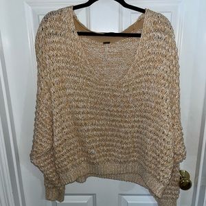 Free people cropped knit sweater size M